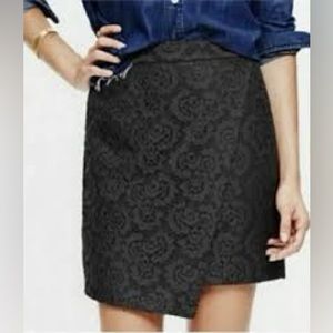 Madewell Black Lace Asymmetrical Skirt